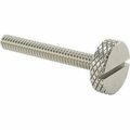 Bsc Preferred Knurled-Head Thumb Screw Slotted Stainless Steel Low-Profile 10-24 1-1/2 Long 5/8 Diameter Head 91746A688